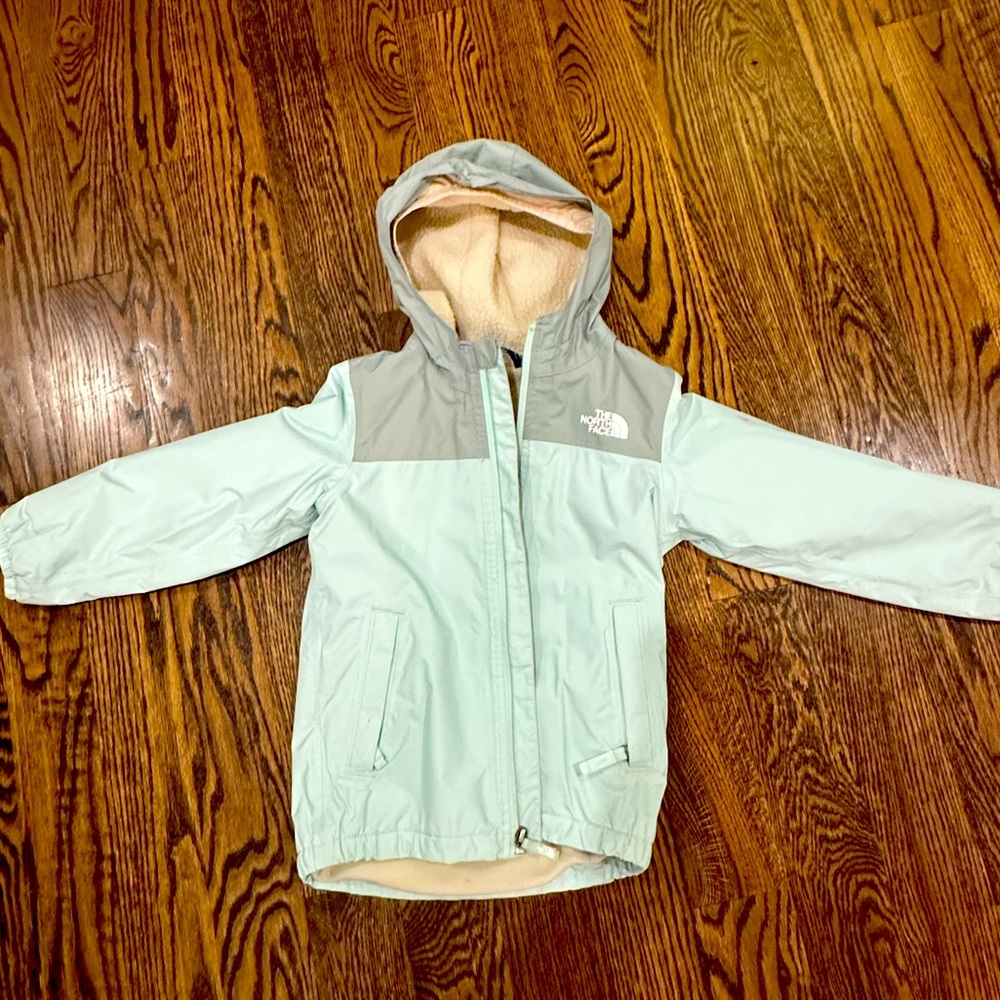 UNISEX North face jacket in light green/acqua